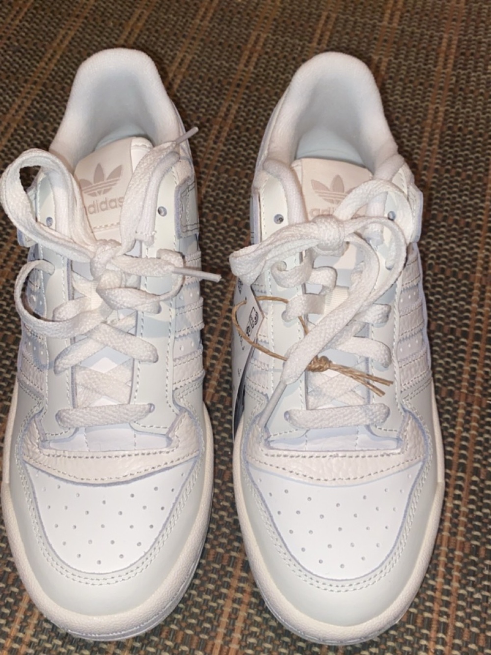 White Adidas Low Forum Shoes